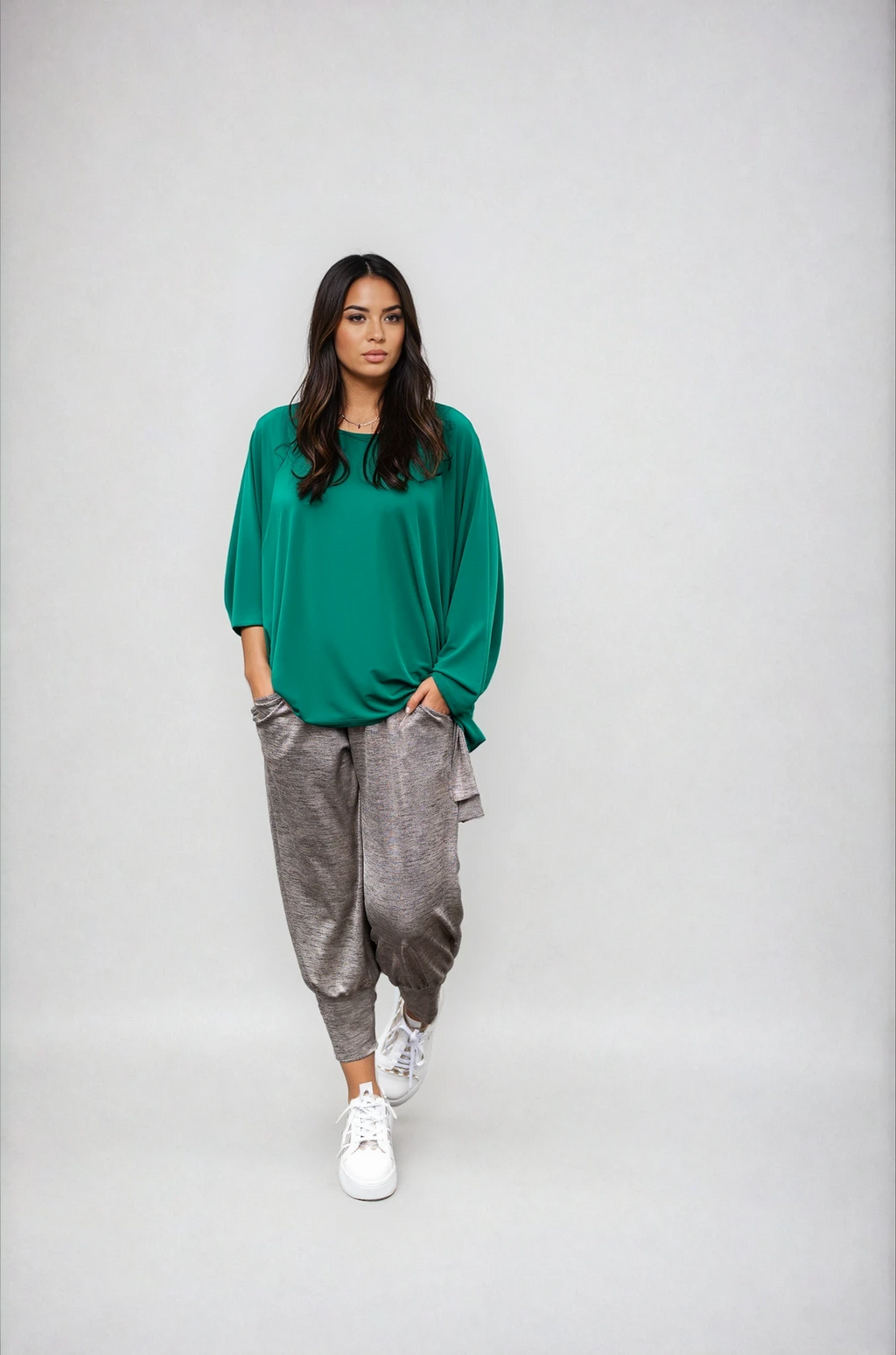 Dela Top in Green Alison Dominy Designs