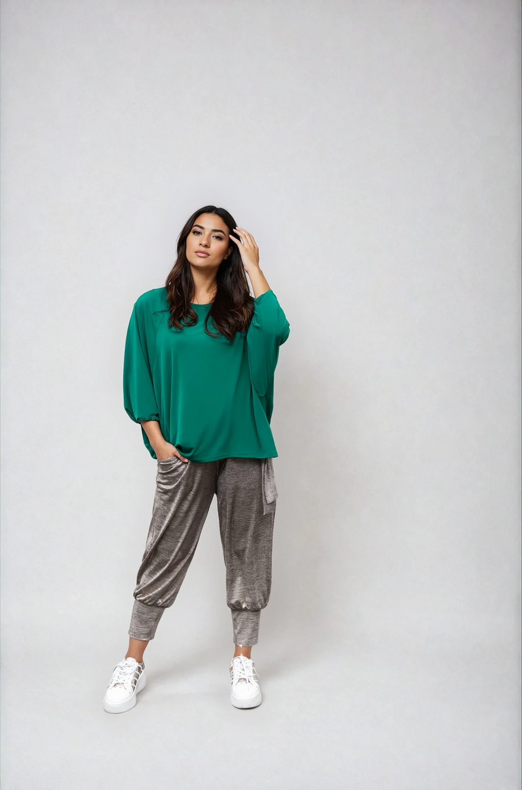 Dela Top in Green Alison Dominy Designs