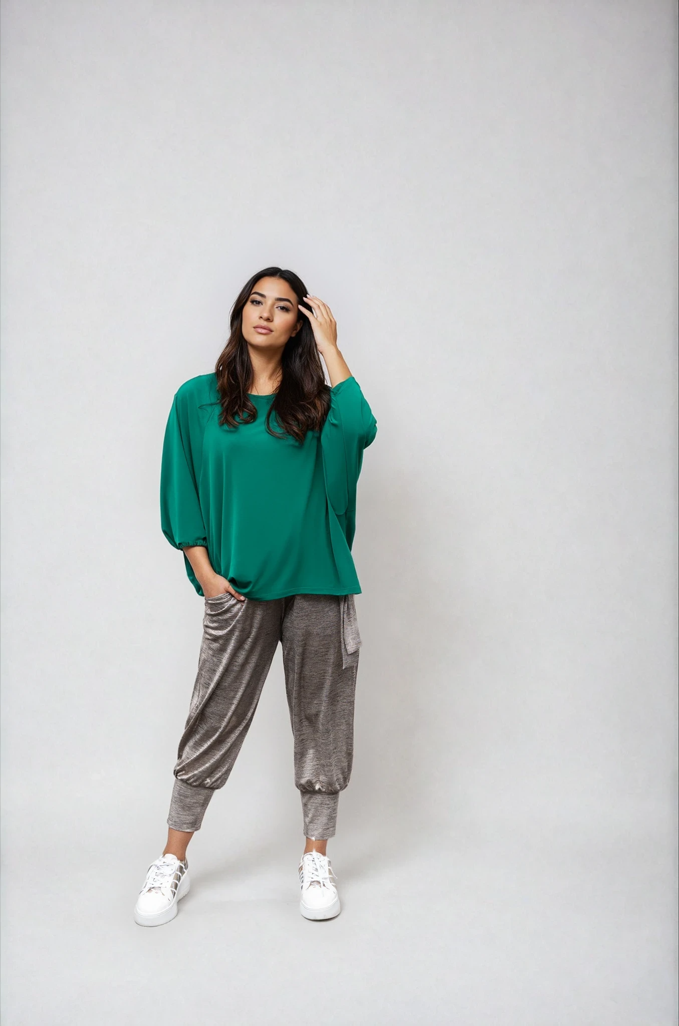 Dela Top in Green Alison Dominy Designs