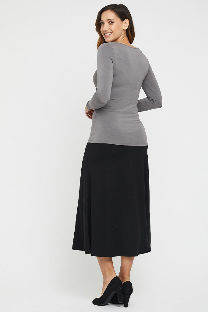 Lana Long Skirt in Black