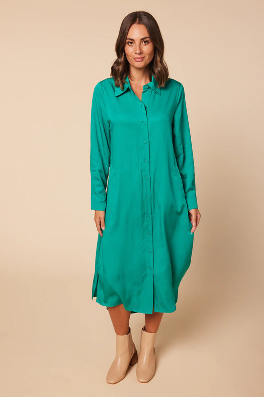 Livvy Tencel Shirt Dress in Maldives