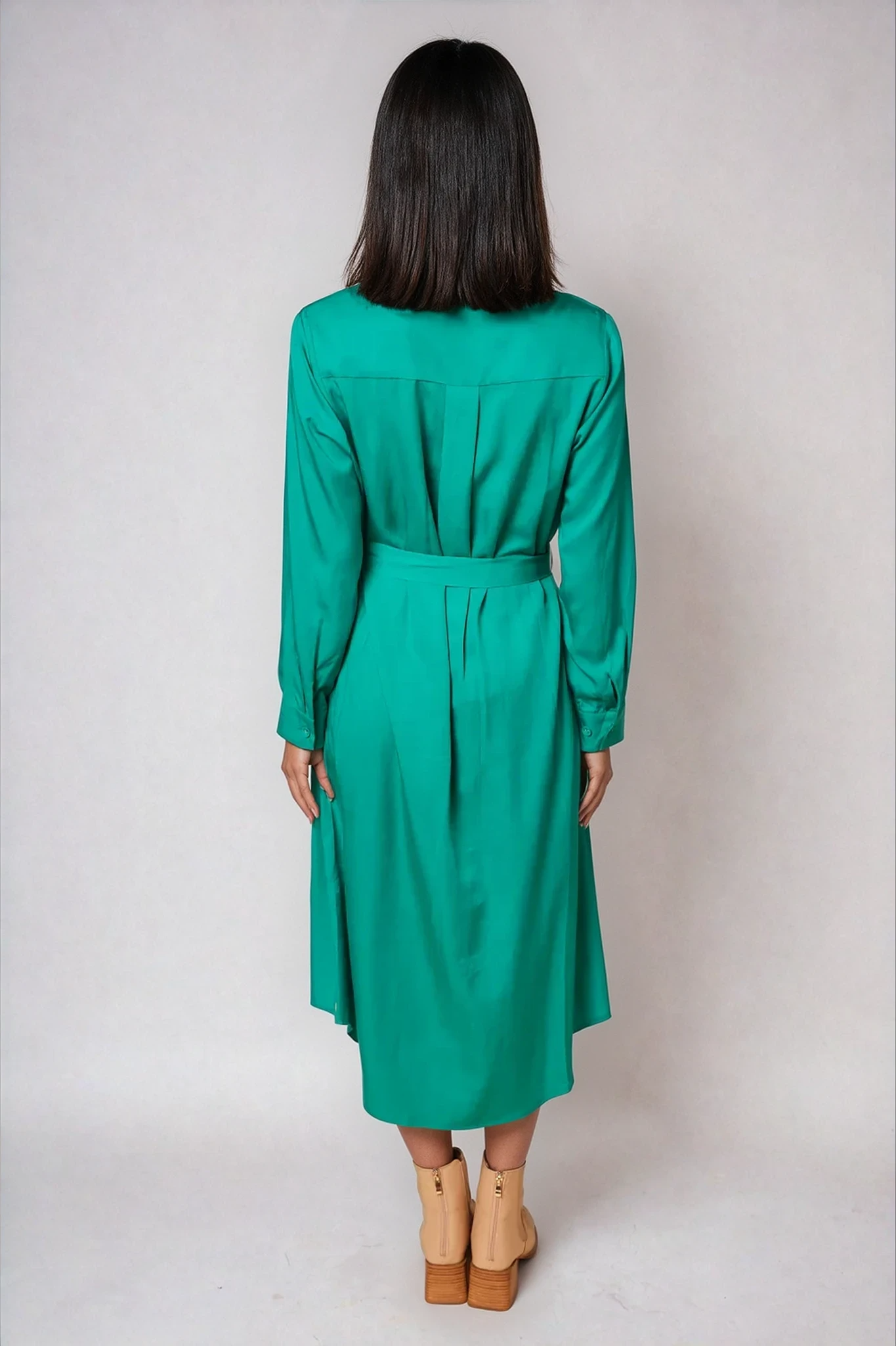 Livvy Tencel Shirt Dress in Maldives Alison Dominy Designs