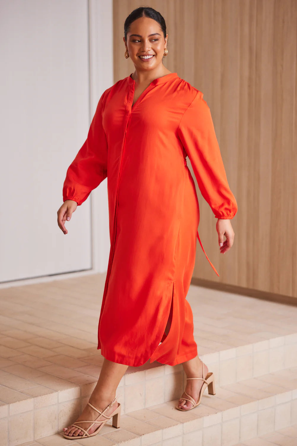 Lottie Long Sleeve Maxi Dress in Lemonade Alison Dominy Designs