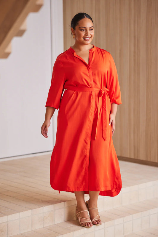 Lottie Long Sleeve Maxi Dress in Lemonade