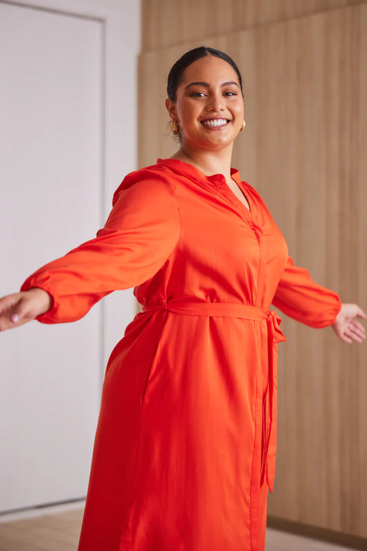 Lottie Long Sleeve Maxi Dress in Lemonade