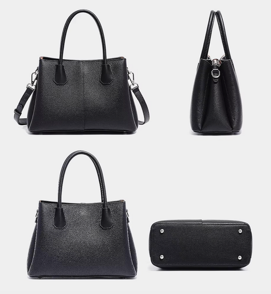 Cartia Black Crossbody Bag in 100% Genuine Leather