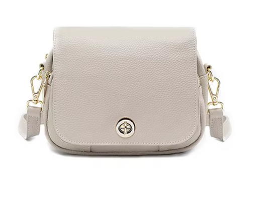 Carrie Ivory Crossbody Bag in 100% Genuine Leather
