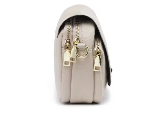 Carrie Ivory Crossbody Bag in 100% Genuine Leather