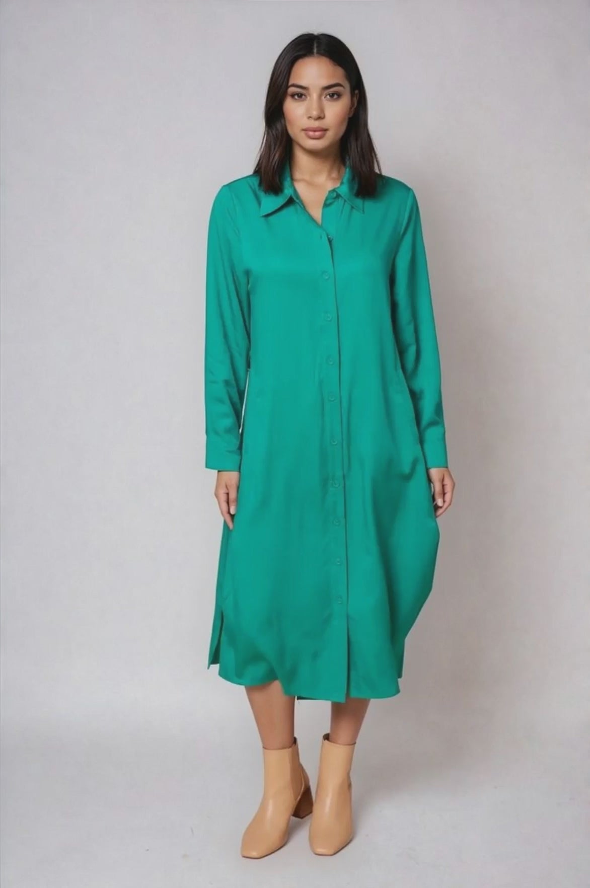 Livvy Tencel Shirt Dress in Maldives