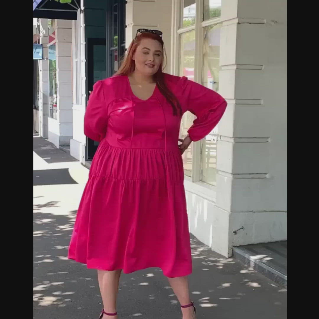 Willow Dress In Flamingo Pink