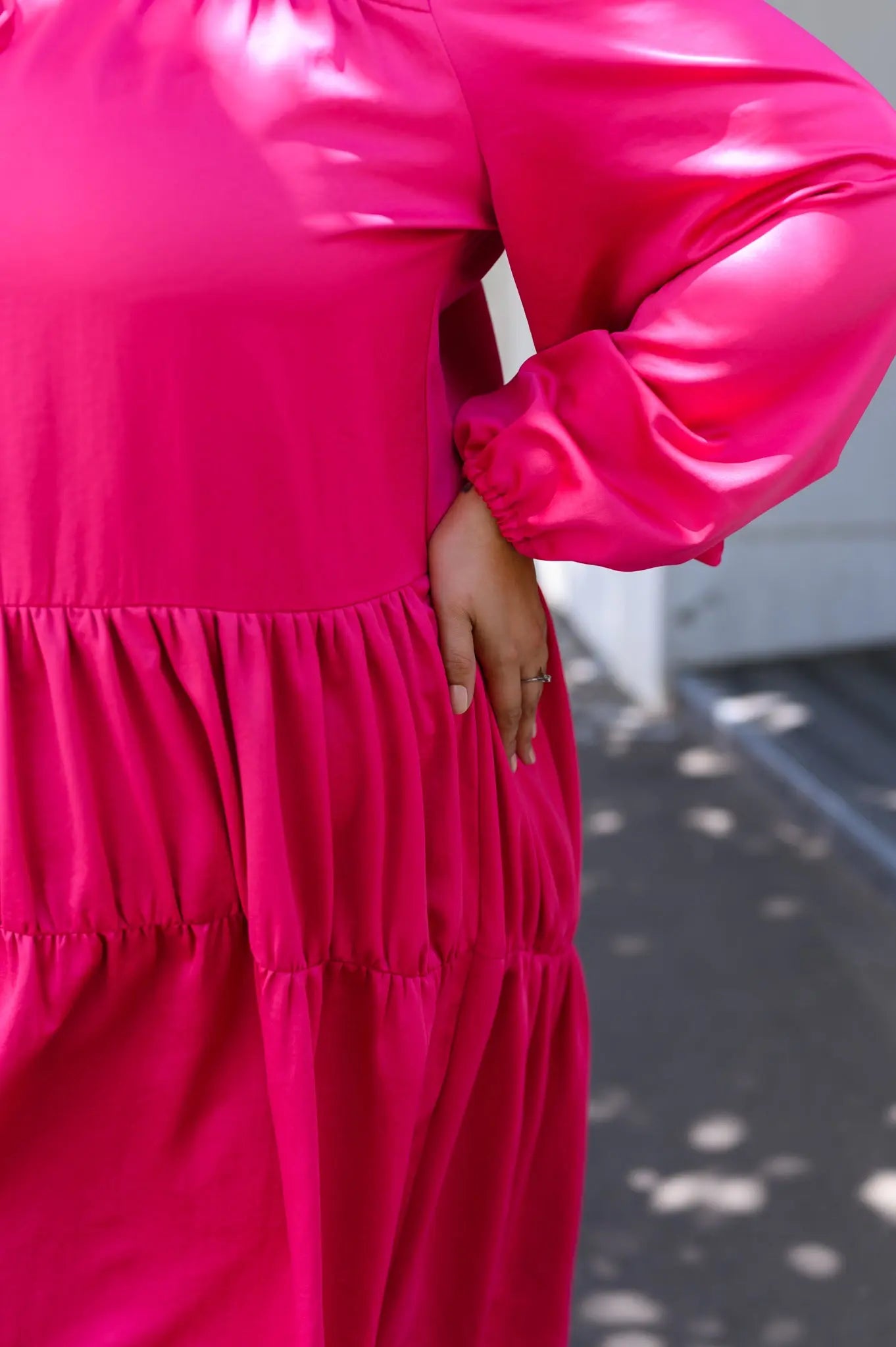 Willow Dress In Flamingo Pink Alison Dominy Designs