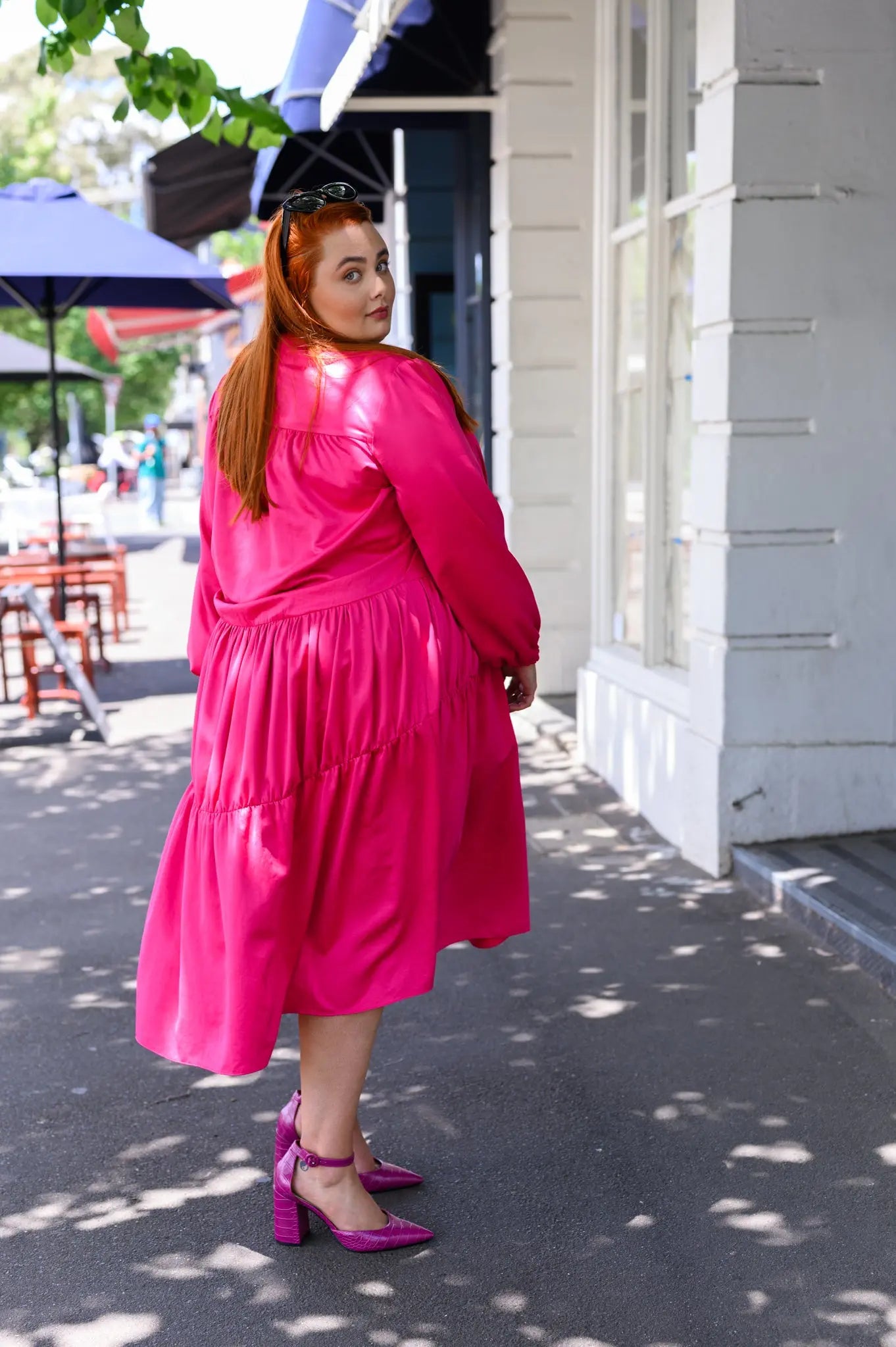 Willow Dress In Flamingo Pink Alison Dominy Designs