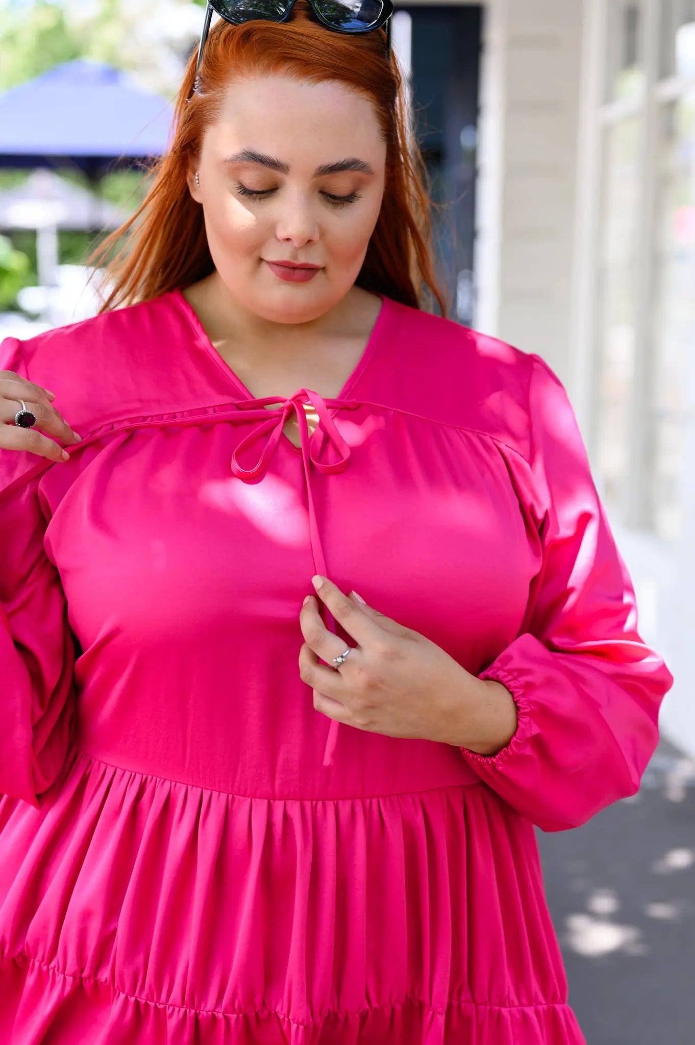 Willow Dress In Flamingo Pink Alison Dominy Designs