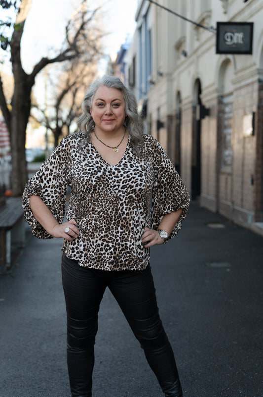 Tilda Blouse in Leopard